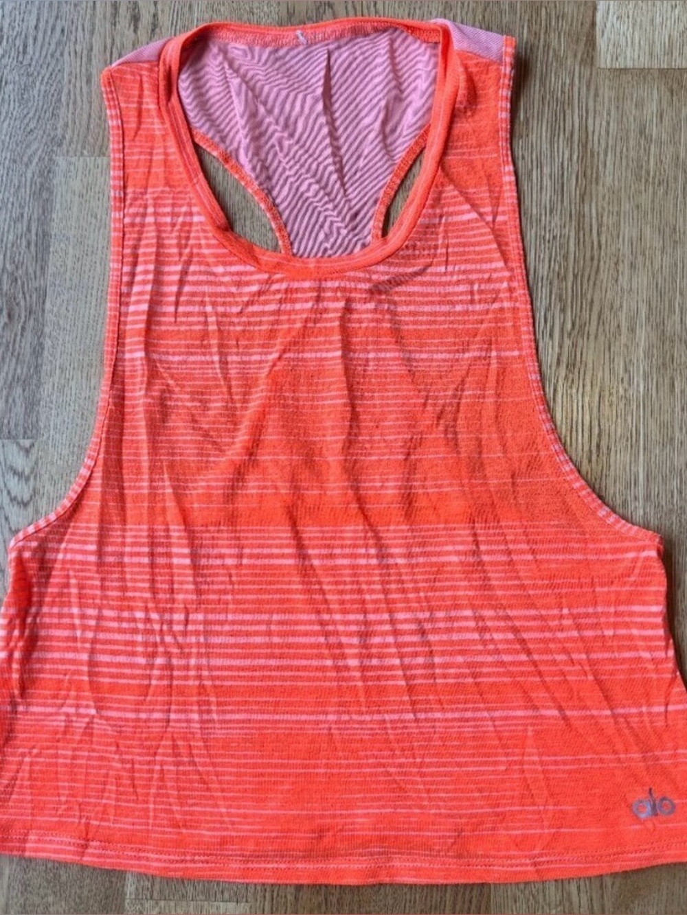 ALO Yoga Neon orange crop tank